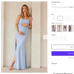 BUMPSUIT The Rosie Dress in Powder Blue Size Small